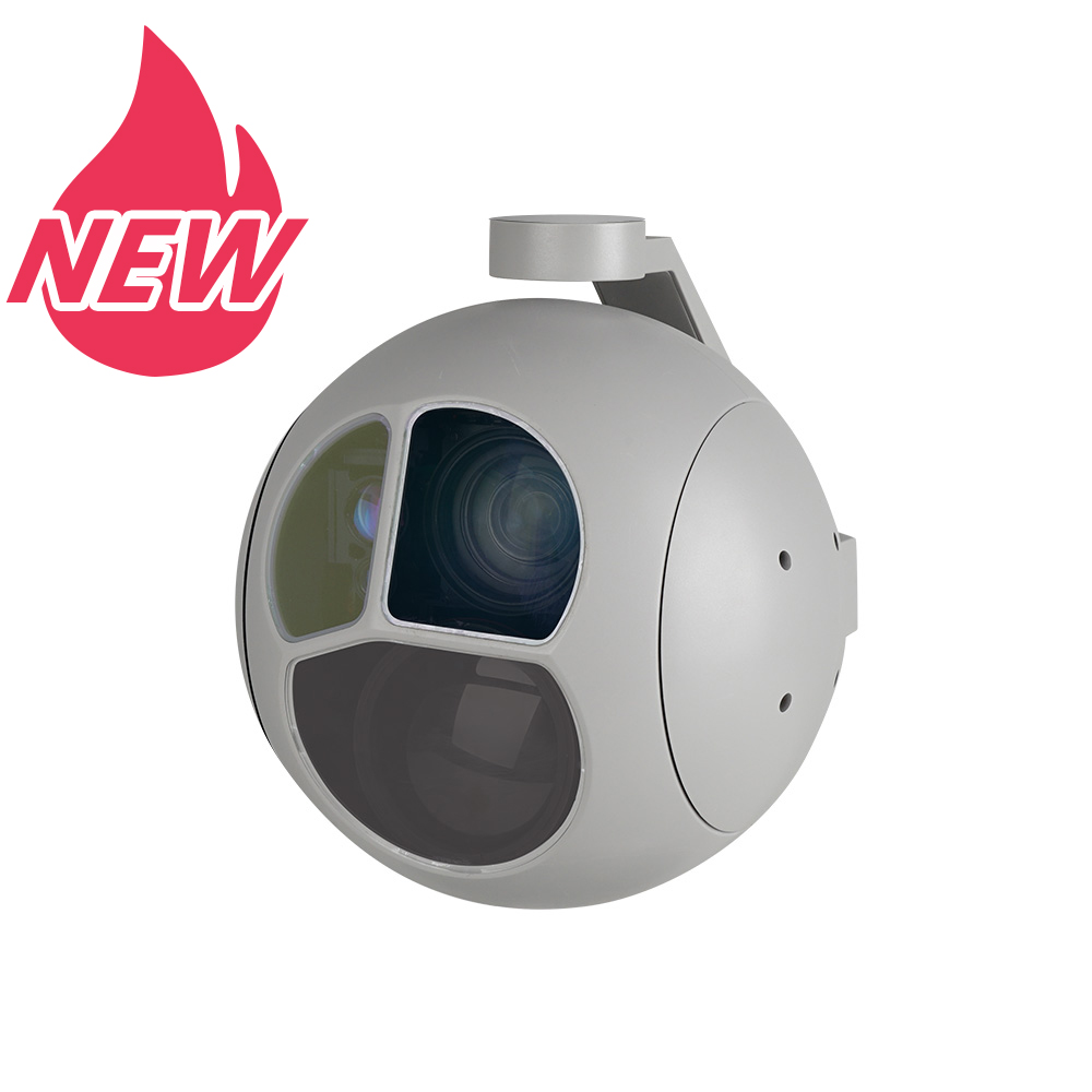 A30TR-1575 Precision Vision Redefining Optical and Thermal Imaging Triple Sensors Al Object Tracking Gimbal Camera